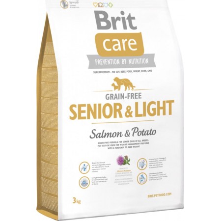 Brit Care (Брит Кеа) Grain-free Senior and Light (3 кг) Беззерновой корм для пожилых собак всех пород